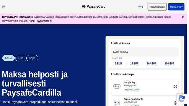 Paysafecard Casino casino screenshot